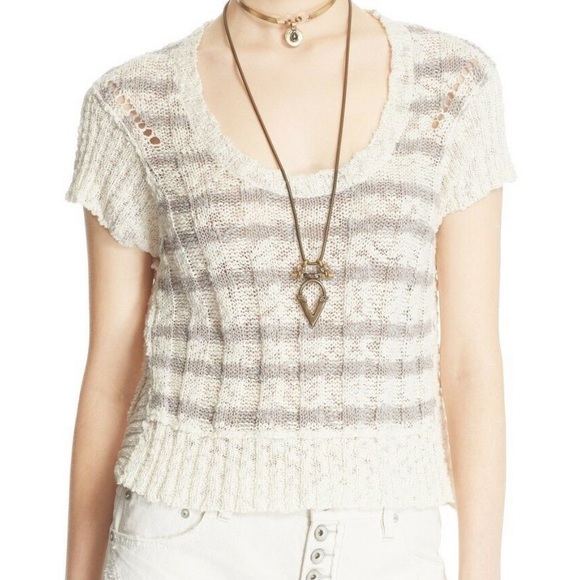 Free People Wide Rib Striped Top - Picture 5 of 12